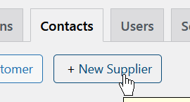Click to create a new supplier record