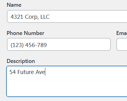 Basic details of a new purchase order