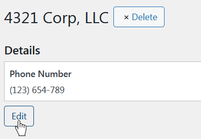 Edit the supplier contact details
